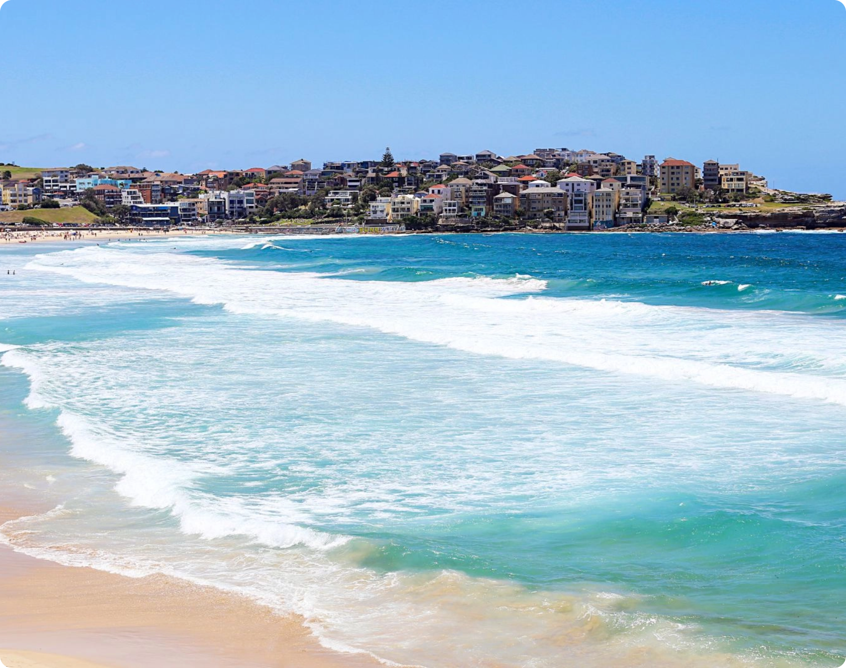 Waves rolling onto Bondi Beach, Sydney